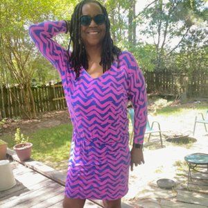 Lilly Pulitzer Raspberry Color Short Maxi Dress - Size M